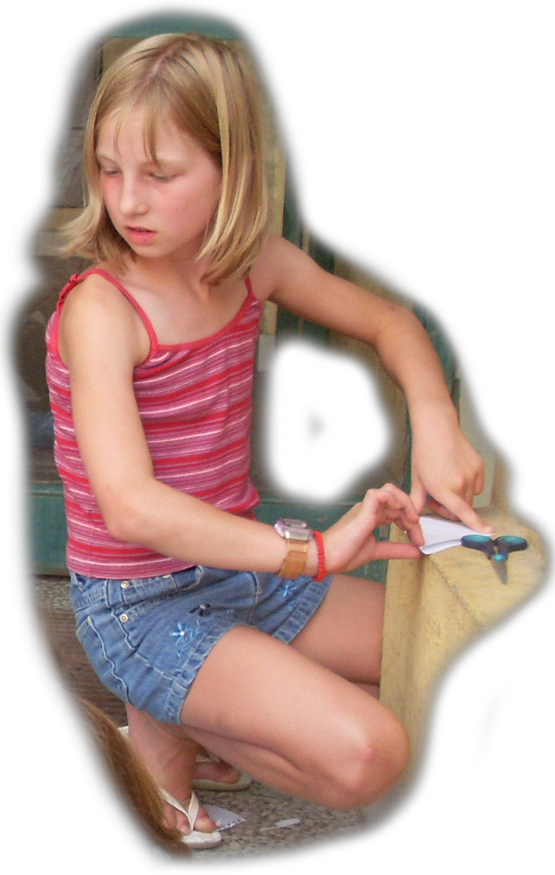 Turning sheets of paper into more fun 3D structures even as a kid. 
      I think I was making a fortune teller here.